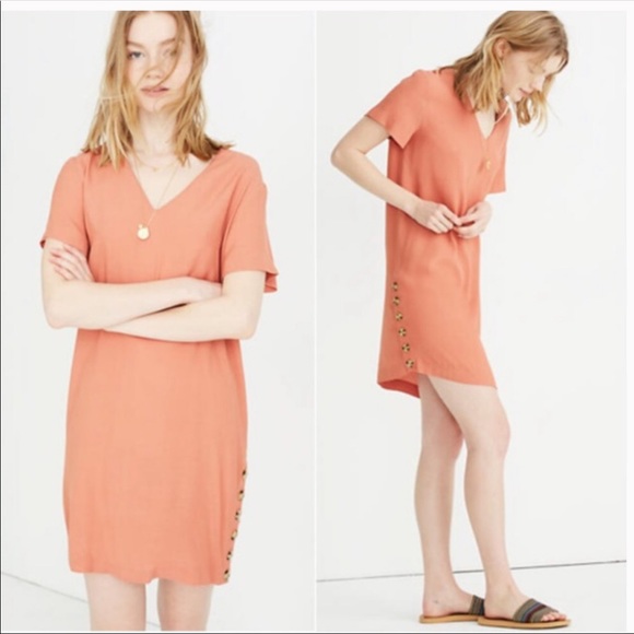 Madewell side button easy dress Clearance